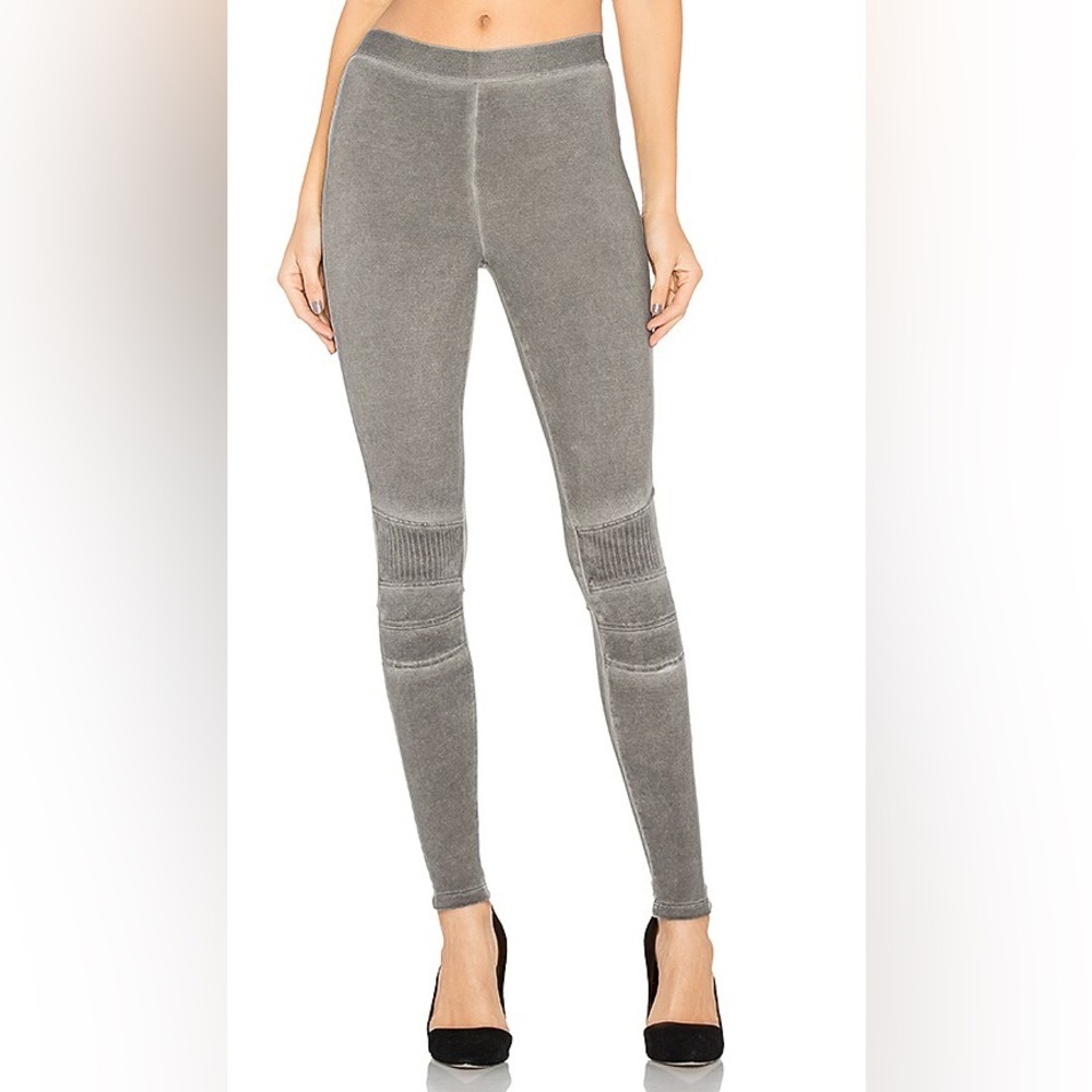 David Lerner Moto Leggings Gray Size Small | Revolve Stretch Knit Pants USA Made
